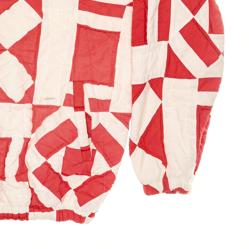 Red & White Vintage Sampler Classic Quilt Bomber
