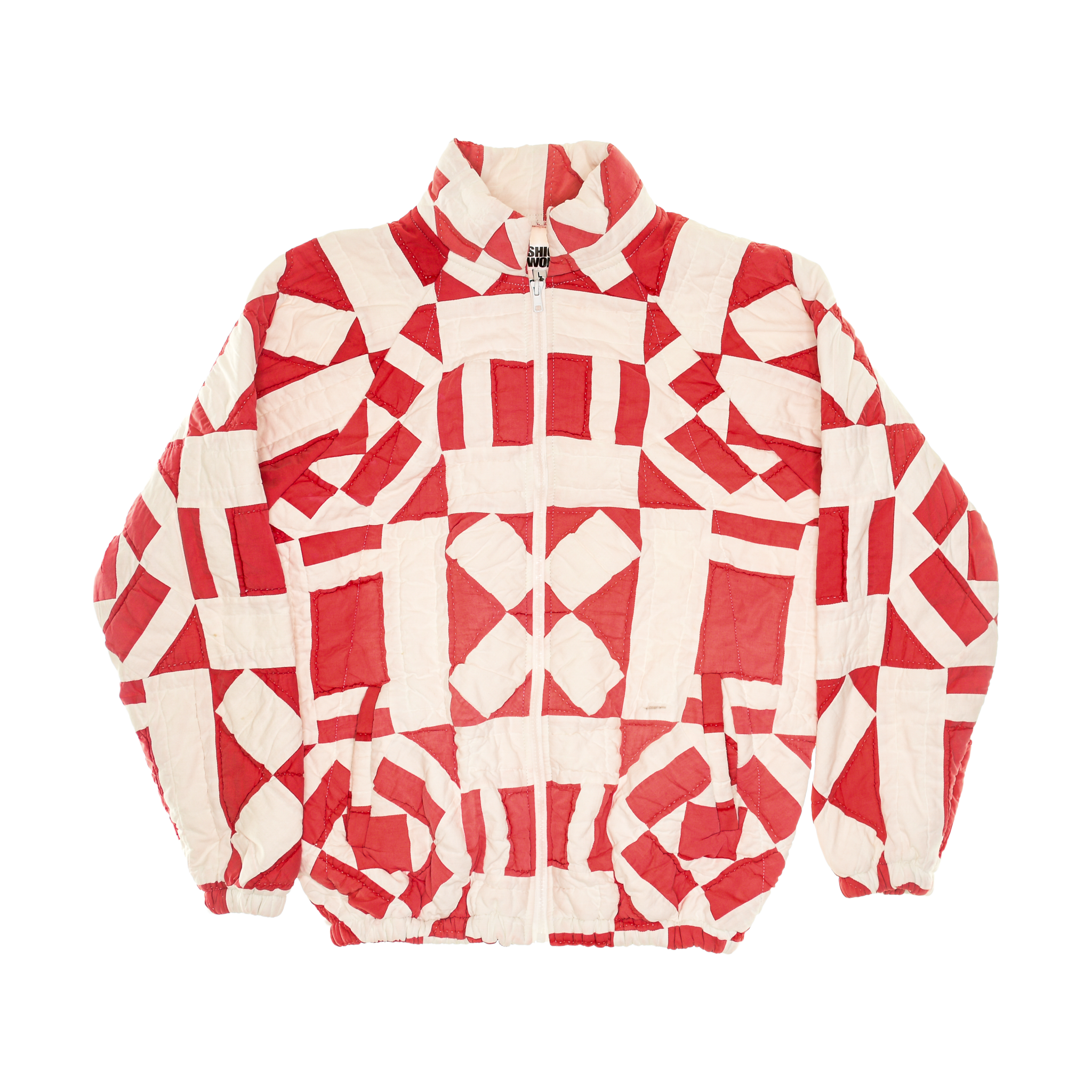 Red & White Vintage Sampler Classic Quilt Bomber