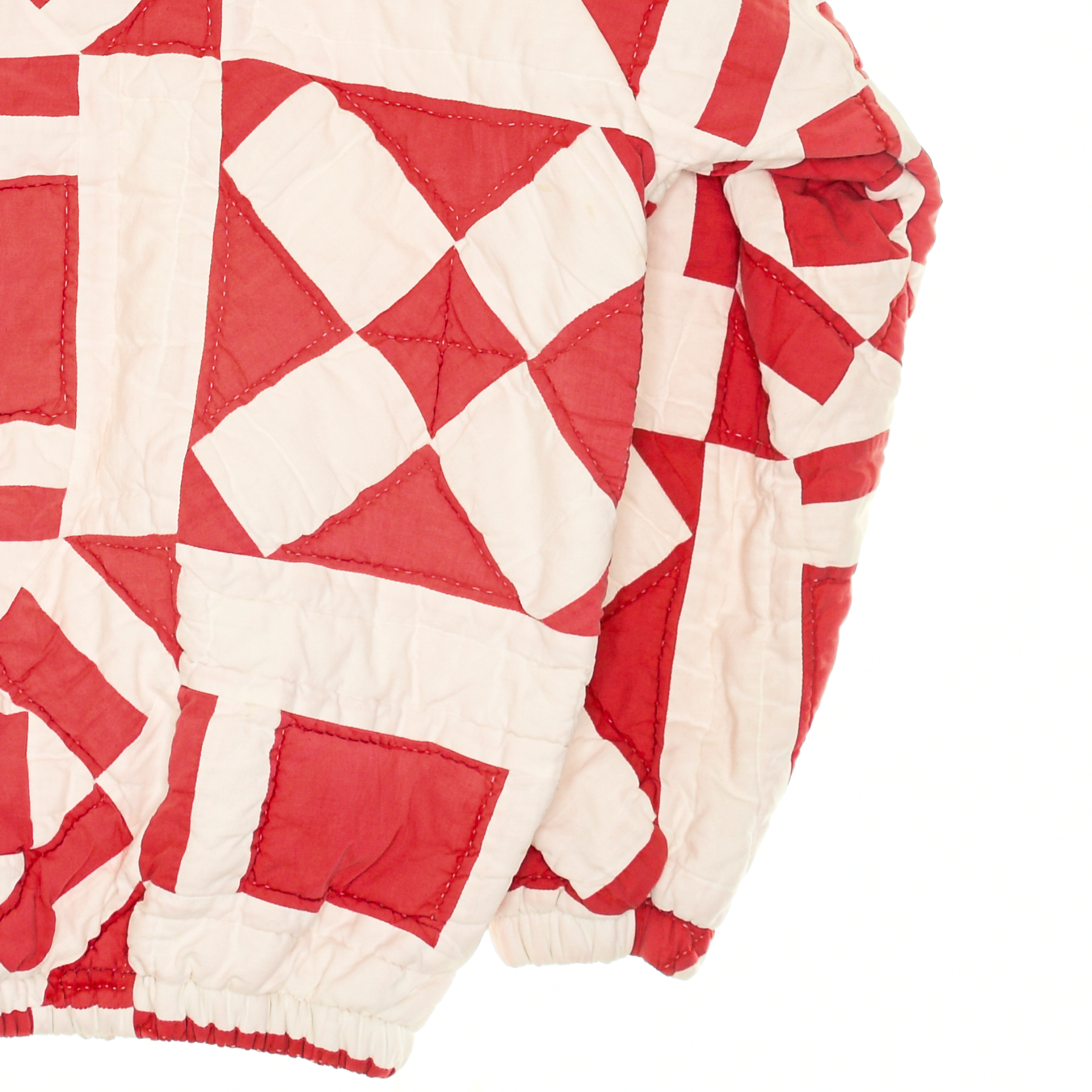 Red & White Vintage Sampler Classic Quilt Bomber
