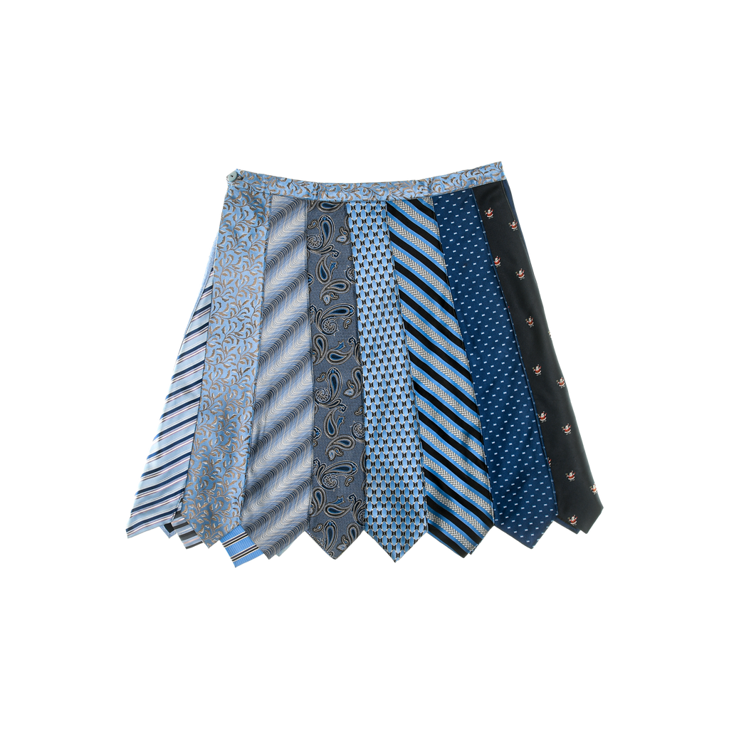 Mixed Blues Tie Skirt