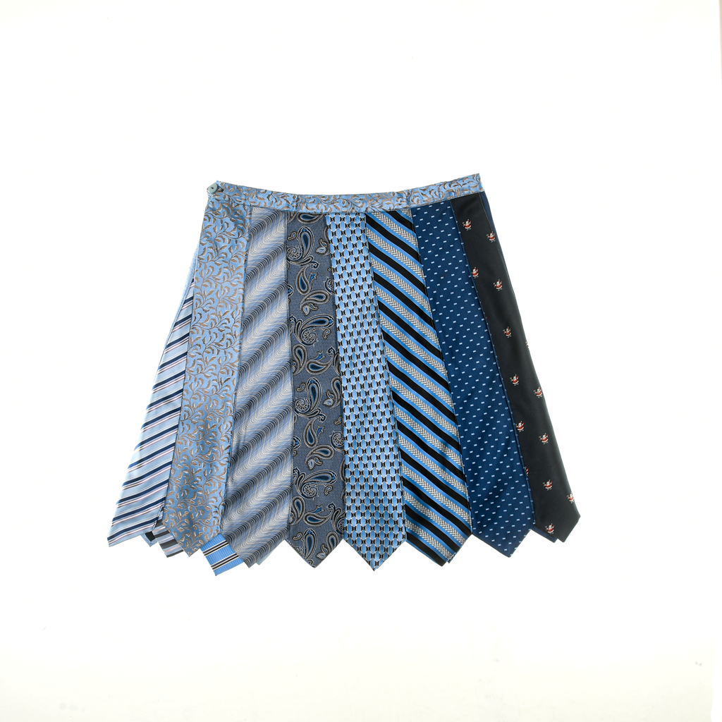 Mixed Blues Tie Skirt