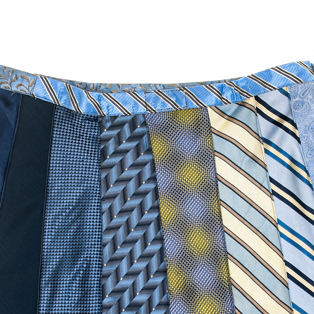 Mixed Blues Tie Skirt