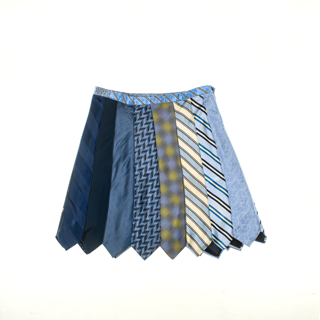 Mixed Blues Tie Skirt