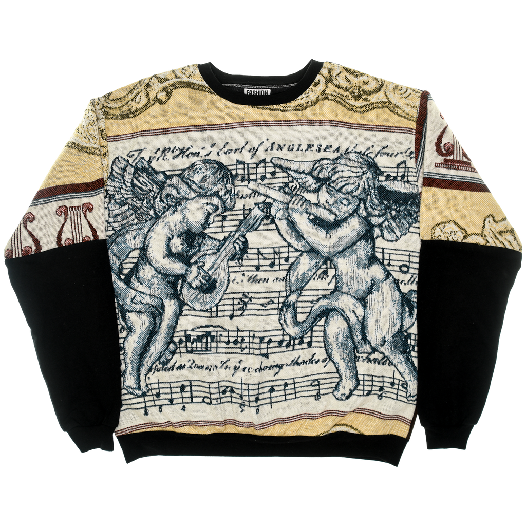 Musical Cherubim Full Tapestry Panel Pullover