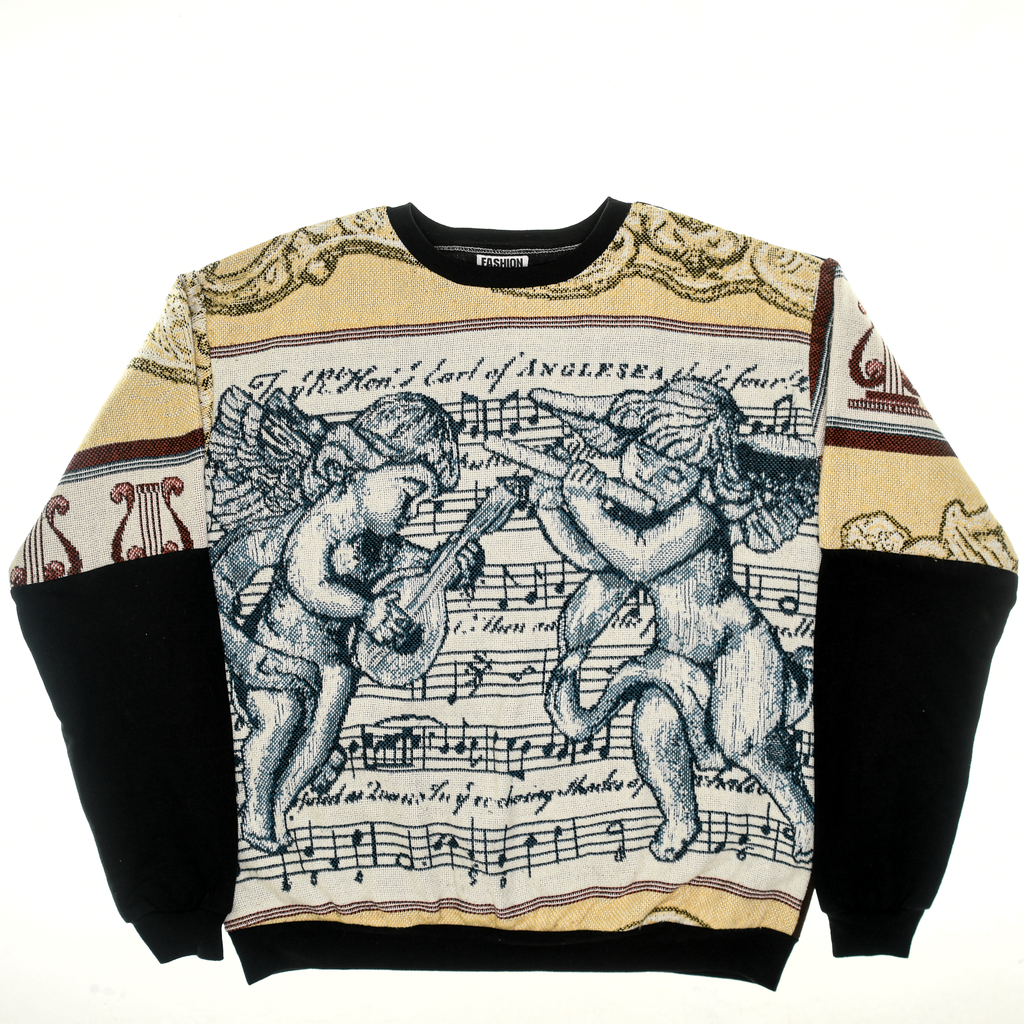 Musical Cherubim Full Tapestry Panel Pullover