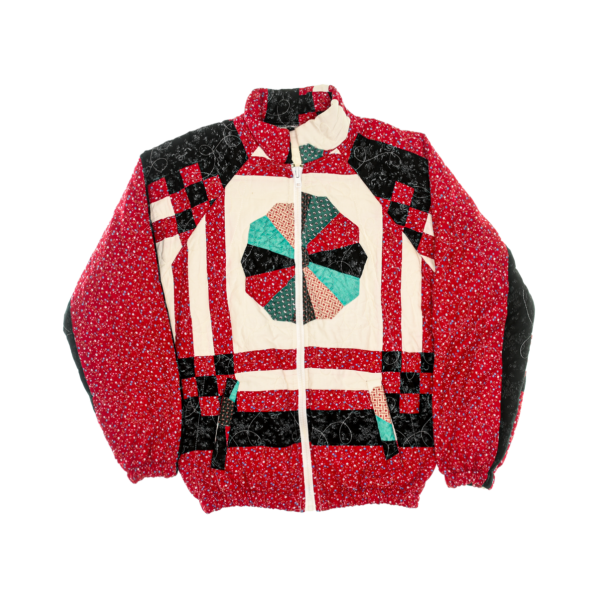 Vintage Red Classic Quilt Bomber