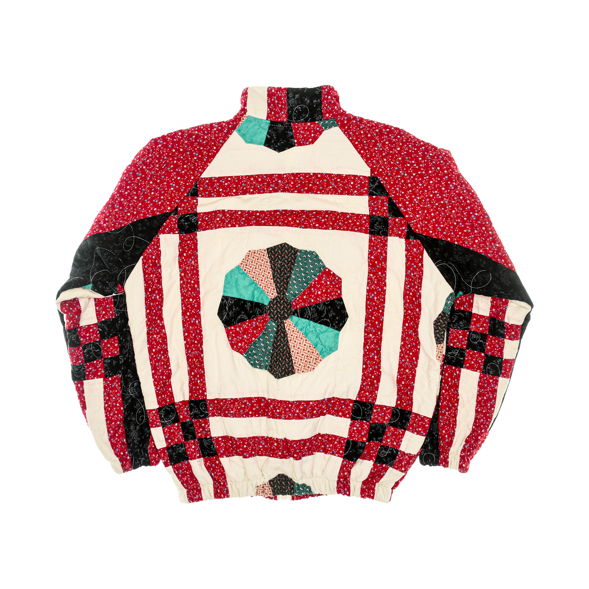 Vintage Red Classic Quilt Bomber