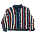 Striped Crochet Reversible Jean Jacket