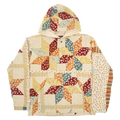 Red & Orange Star Coastal Nomad Quilt Hoodie