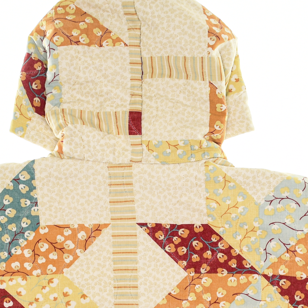 Red & Orange Star Coastal Nomad Quilt Hoodie