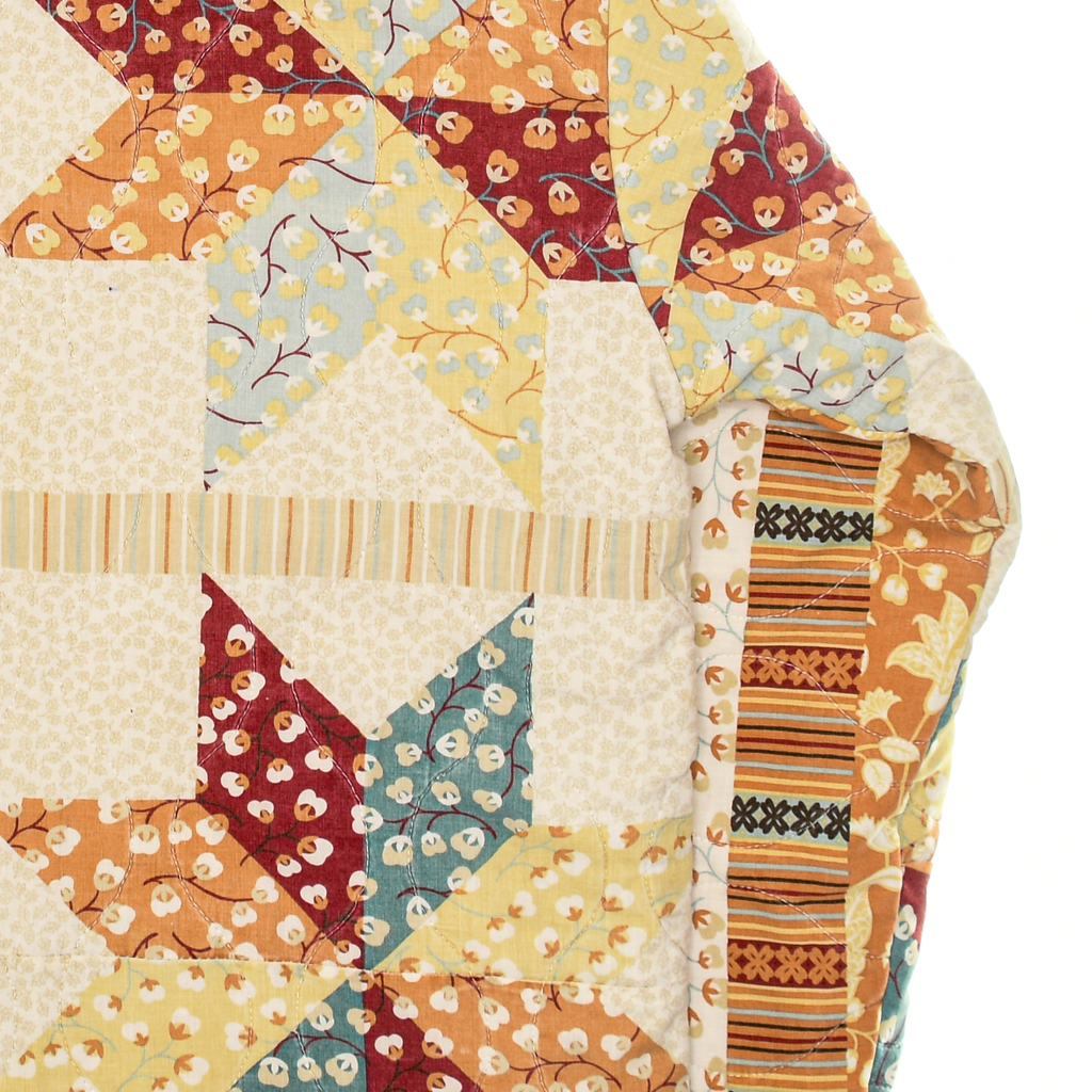 Red & Orange Star Coastal Nomad Quilt Hoodie