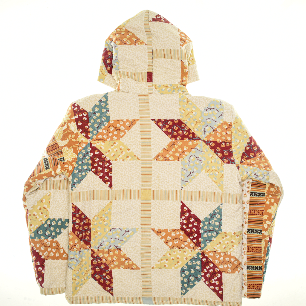 Red & Orange Star Coastal Nomad Quilt Hoodie