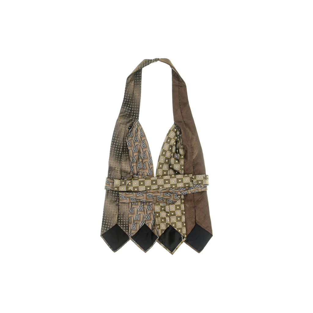 Brown Tie Halter Top