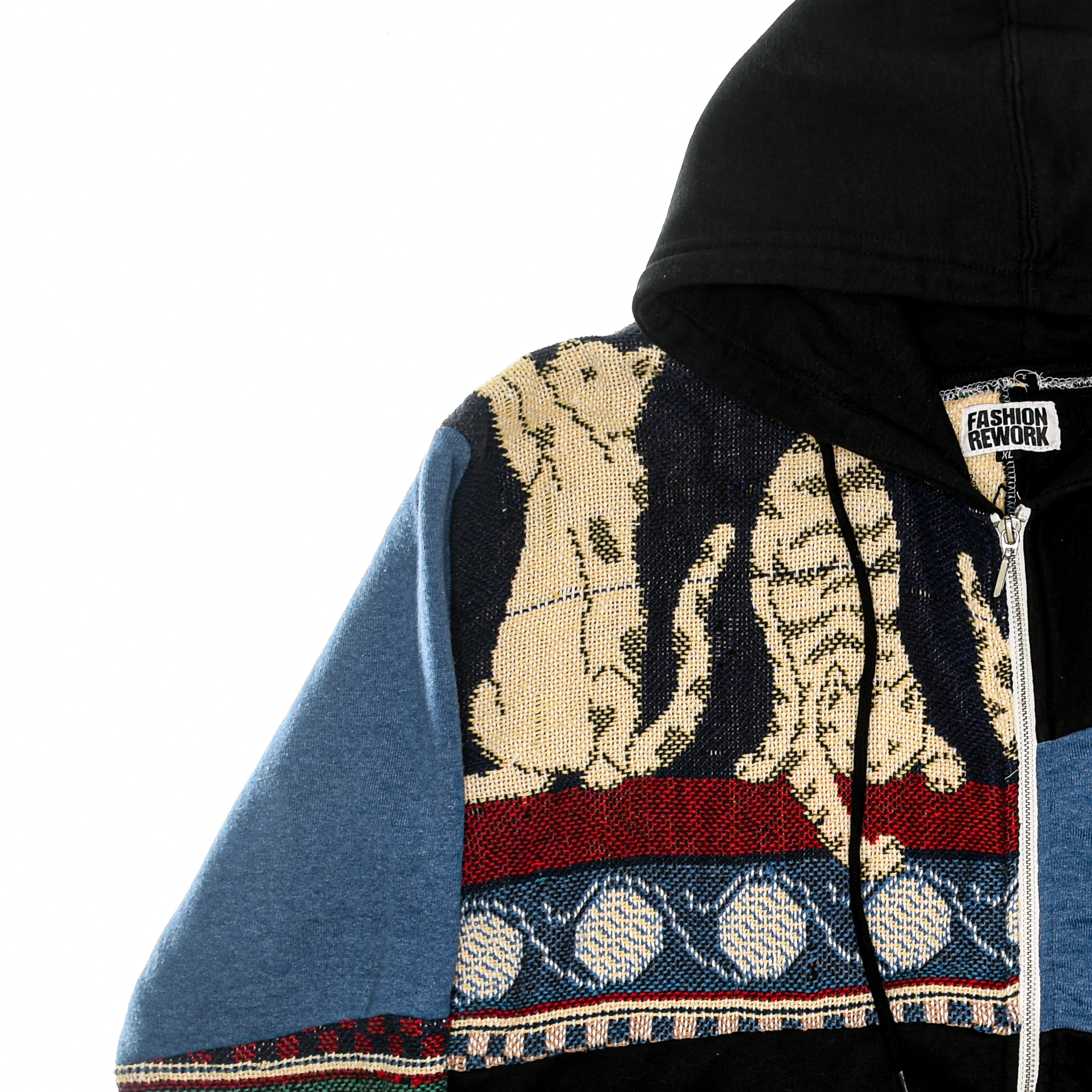 Kitten Patchwork Tapestry Zip Through