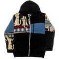 Kitten Patchwork Tapestry Zip Up