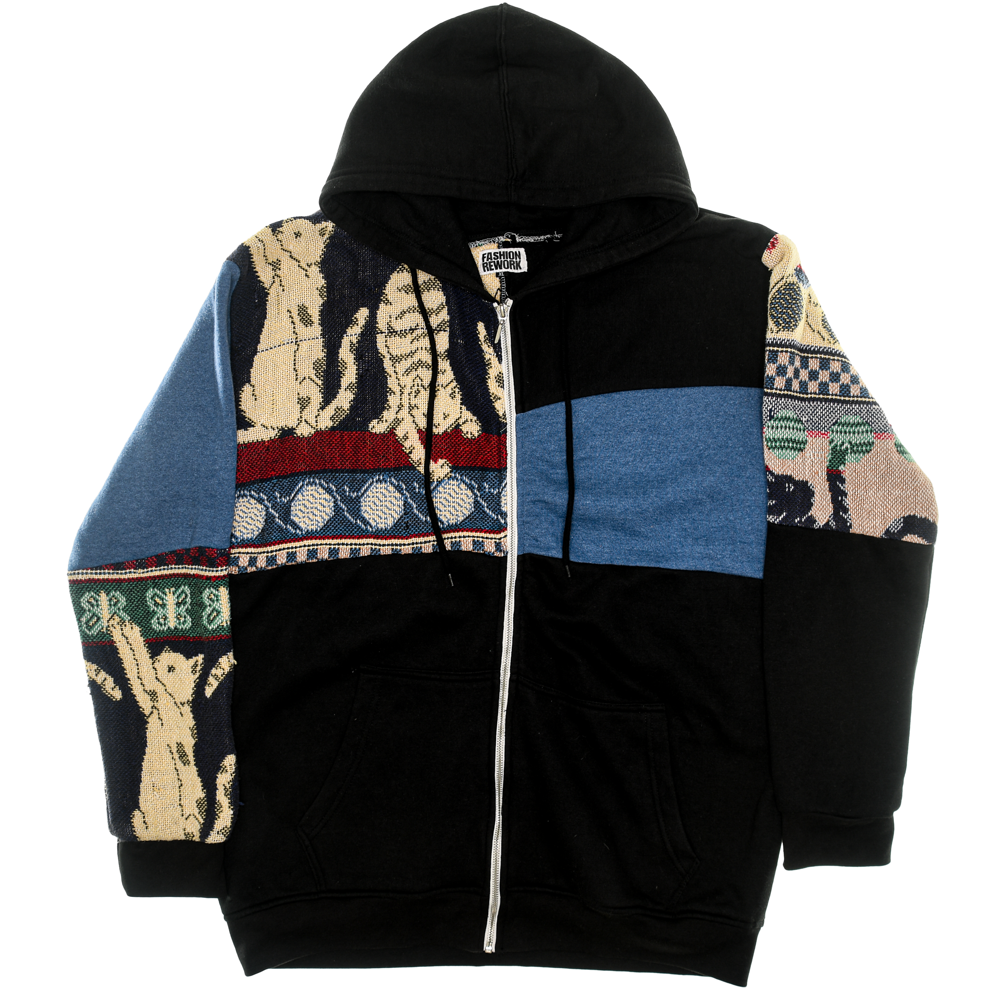 Kitten Patchwork Tapestry Zip Through