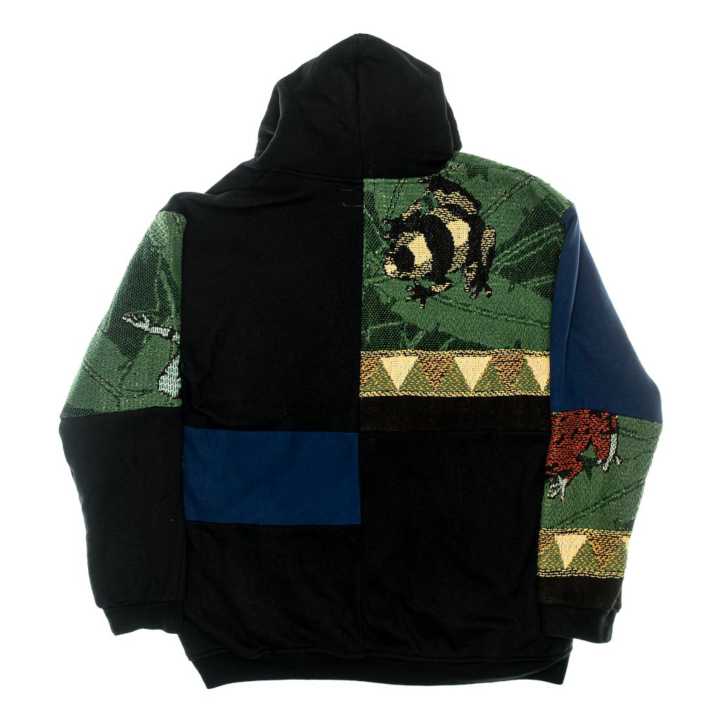 Tree Frog Patchwork Tapestry Zip Up Hoodie