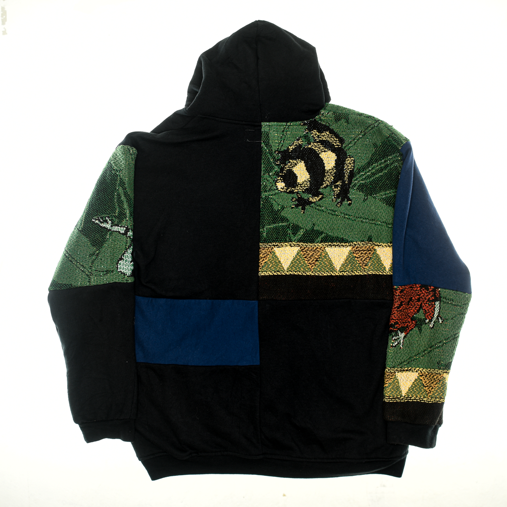 Tree Frog Patchwork Tapestry Zip Up Hoodie