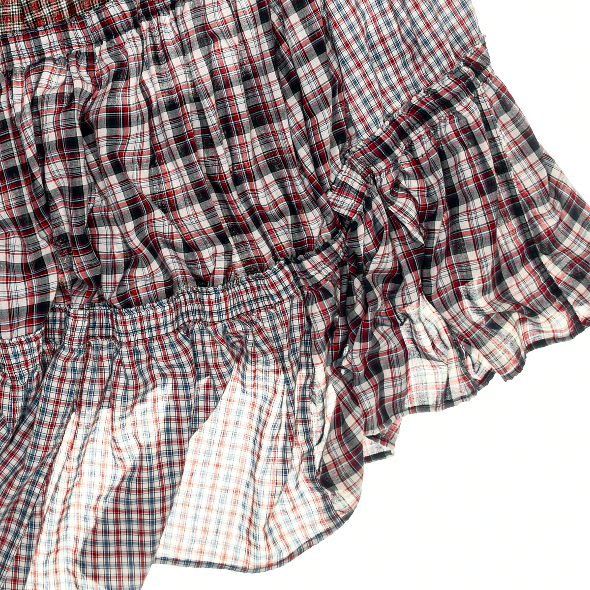 Red Plaid Maxi Boxer Skirt