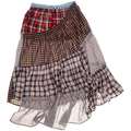 Red Plaid Maxi Boxer Skirt