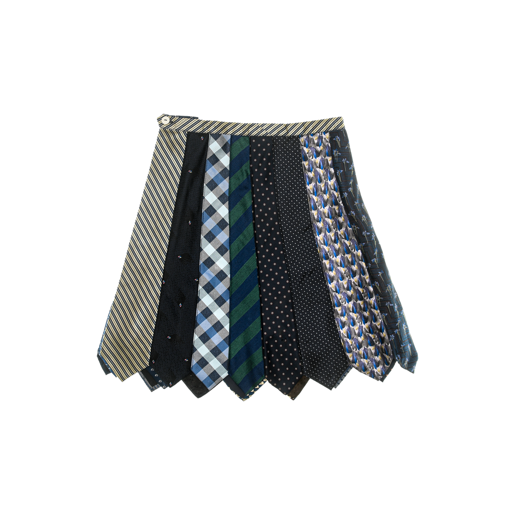 Dark Blues Tie Skirt