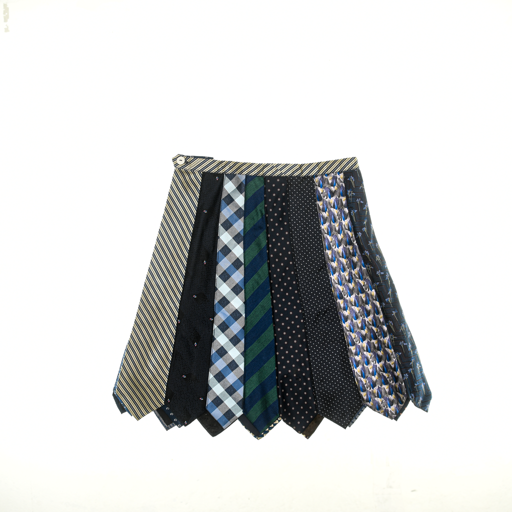 Dark Blues Tie Skirt