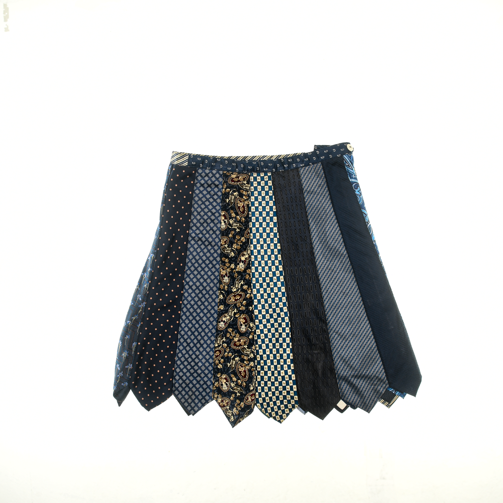 Dark Blues Tie Skirt