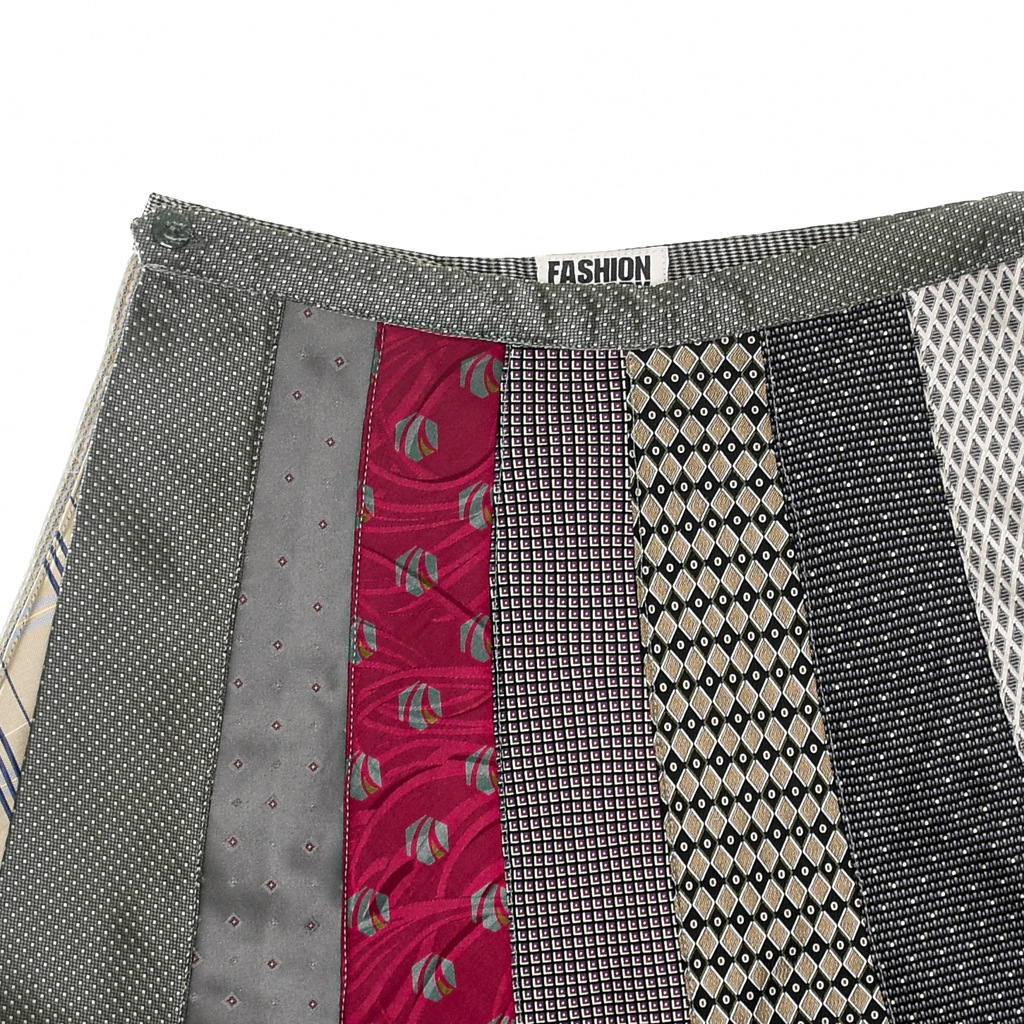 Muted Grays Tie Skirt