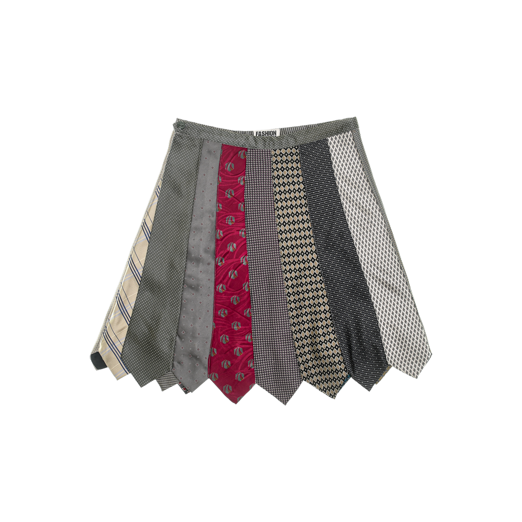 Muted Grays Tie Skirt