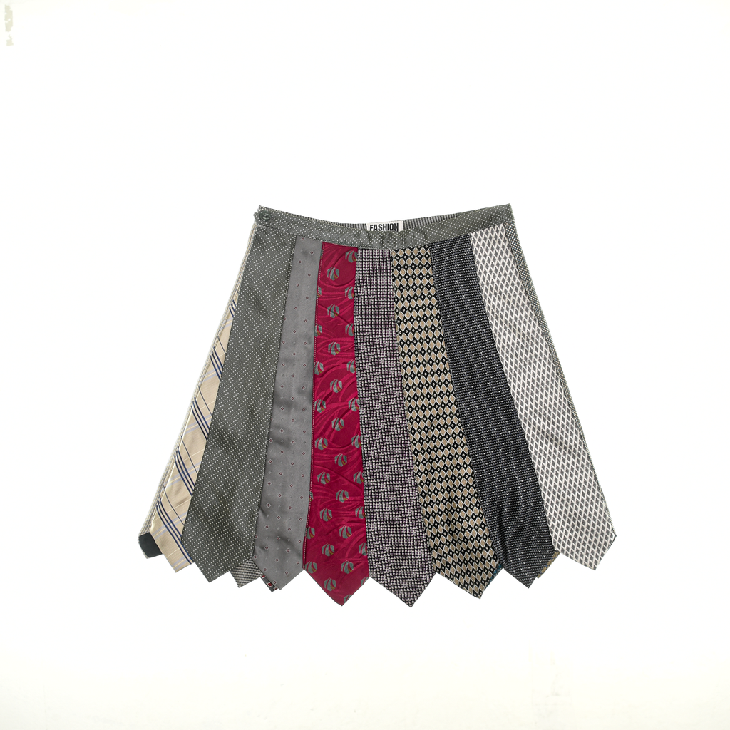 Muted Grays Tie Skirt