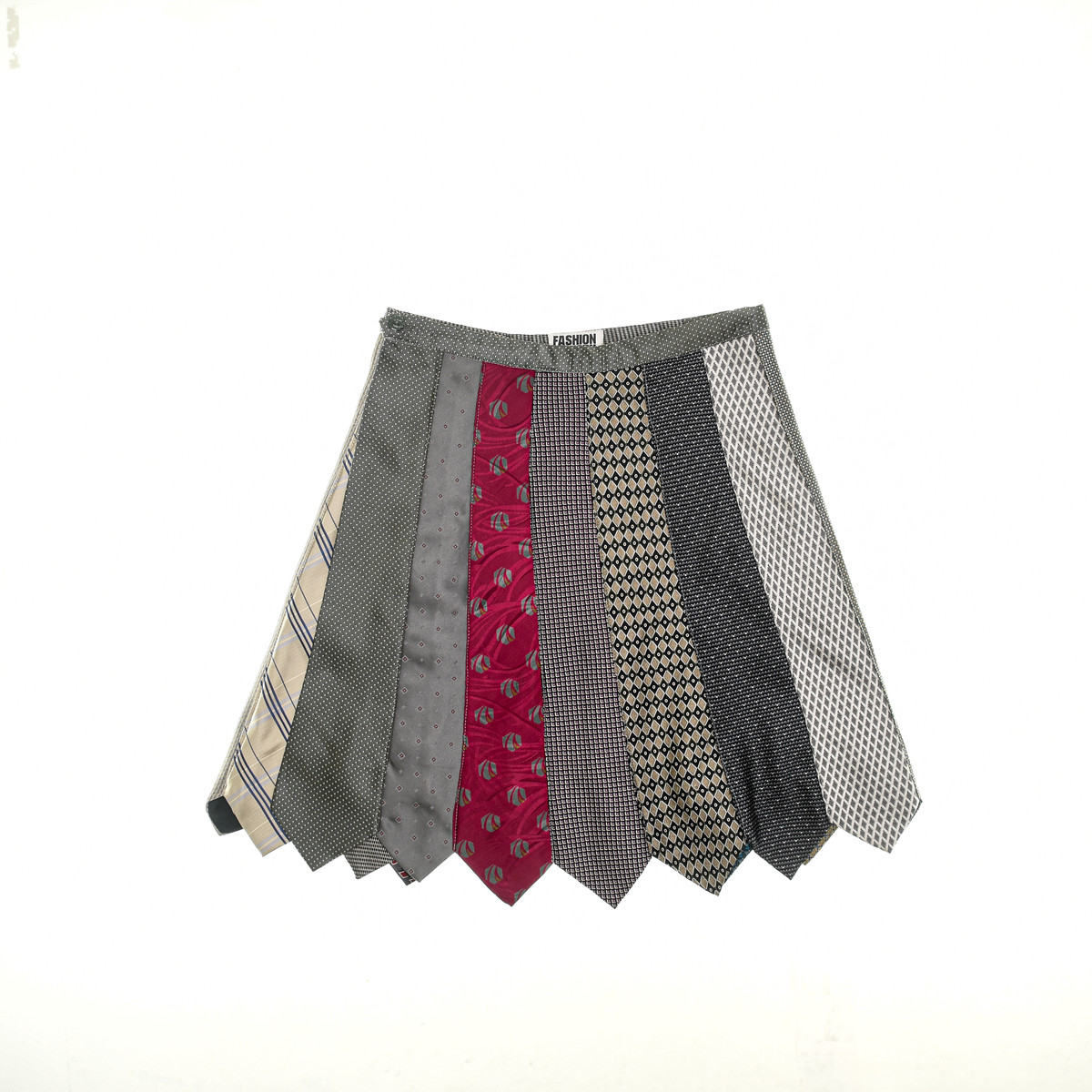 Muted Grays Tie Skirt