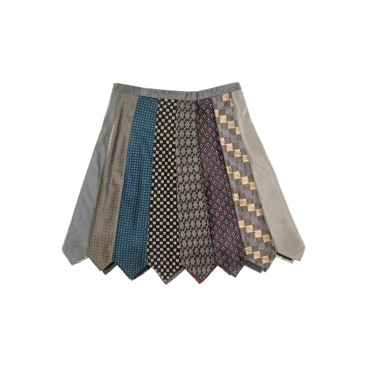 Muted Grays Tie Skirt