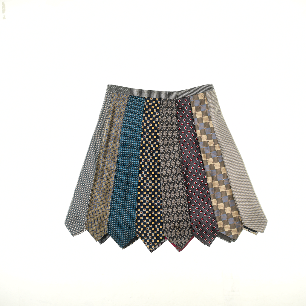 Muted Grays Tie Skirt