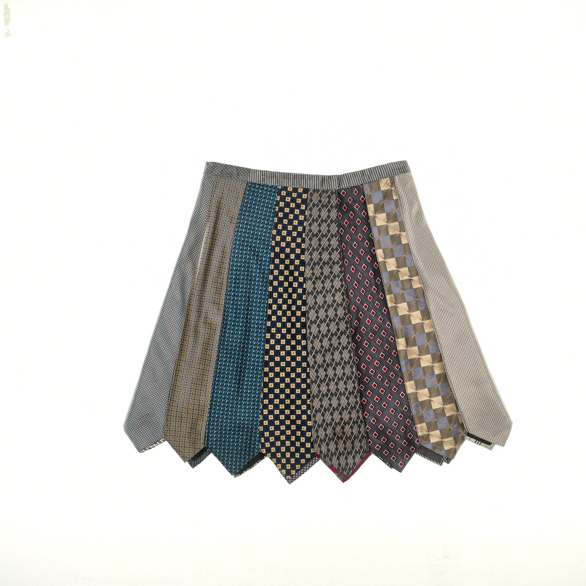 Muted Grays Tie Skirt