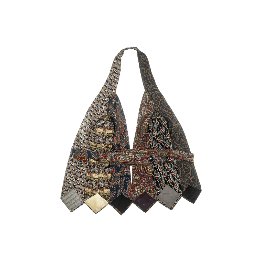 Mixed Browns Tie Halter Top