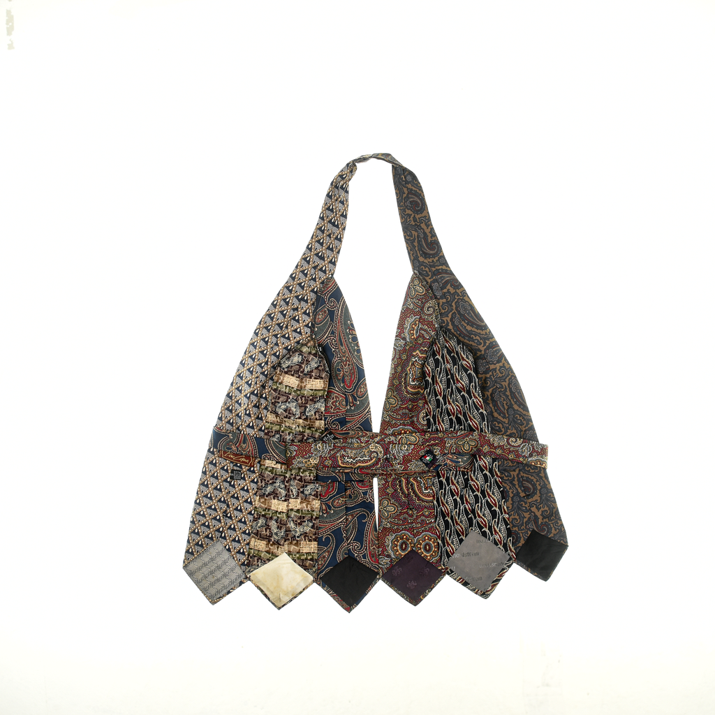 Mixed Browns Tie Halter Top