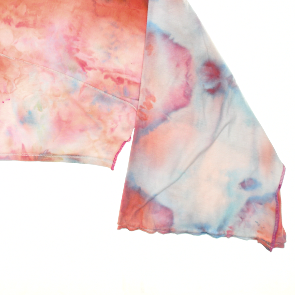 Pink Ice Dye Reversible Crop Top