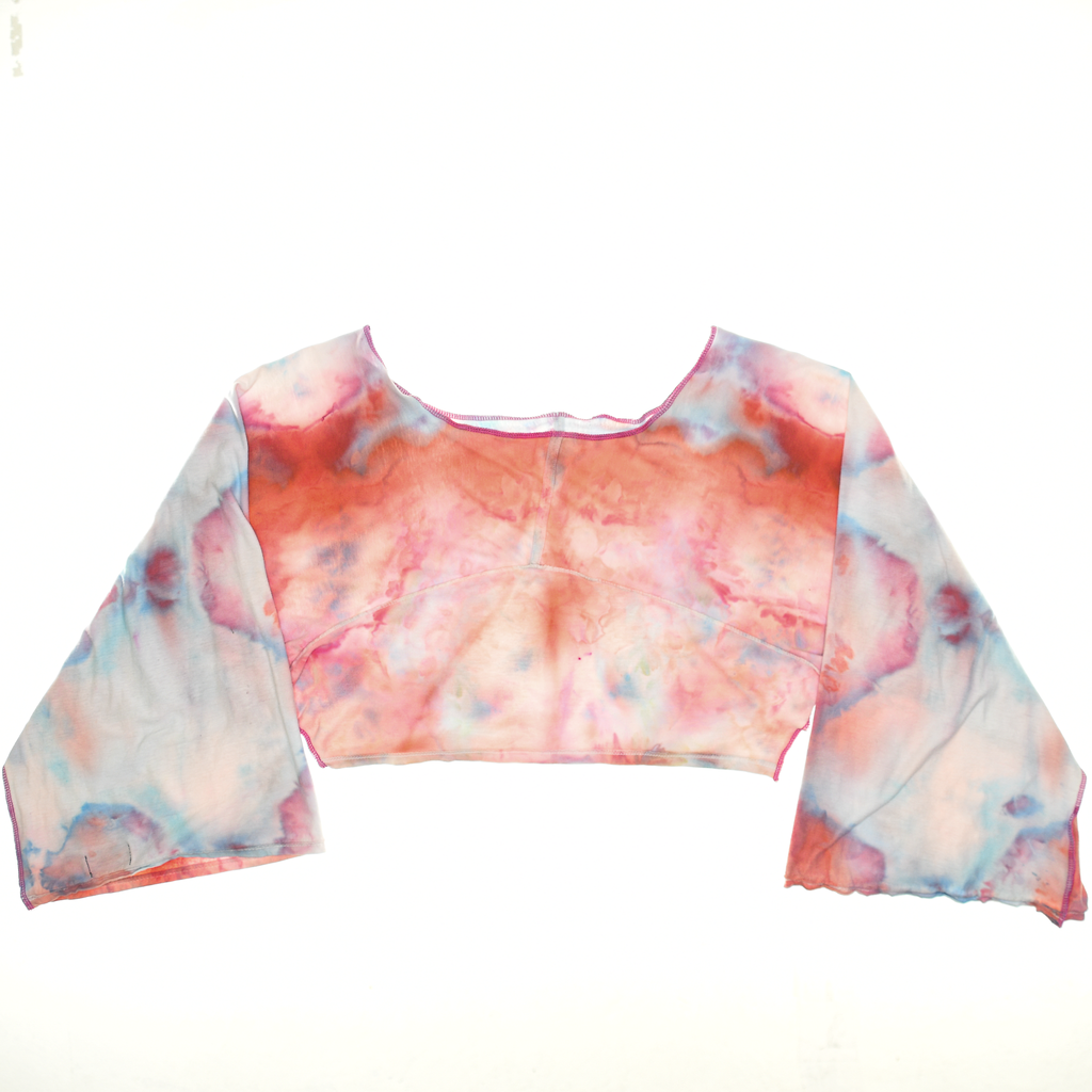 Pink Ice Dye Reversible Crop Top