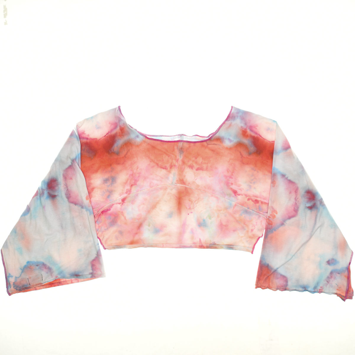 Pink Ice Dye Reversible Crop Top