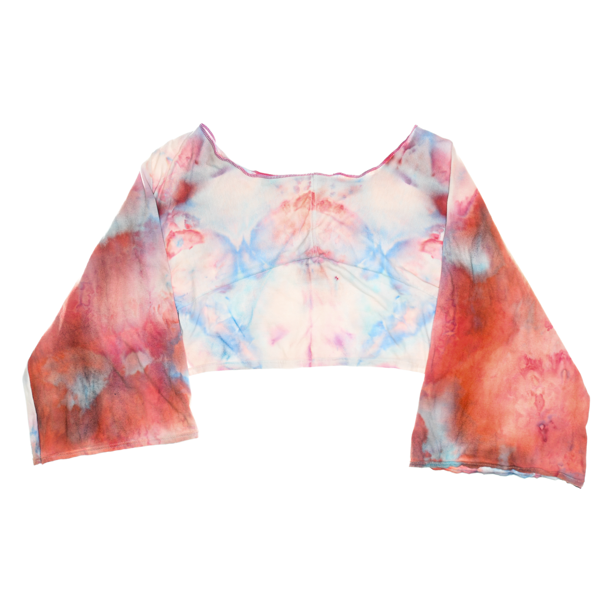 Pink Ice Dye Reversible Crop Top