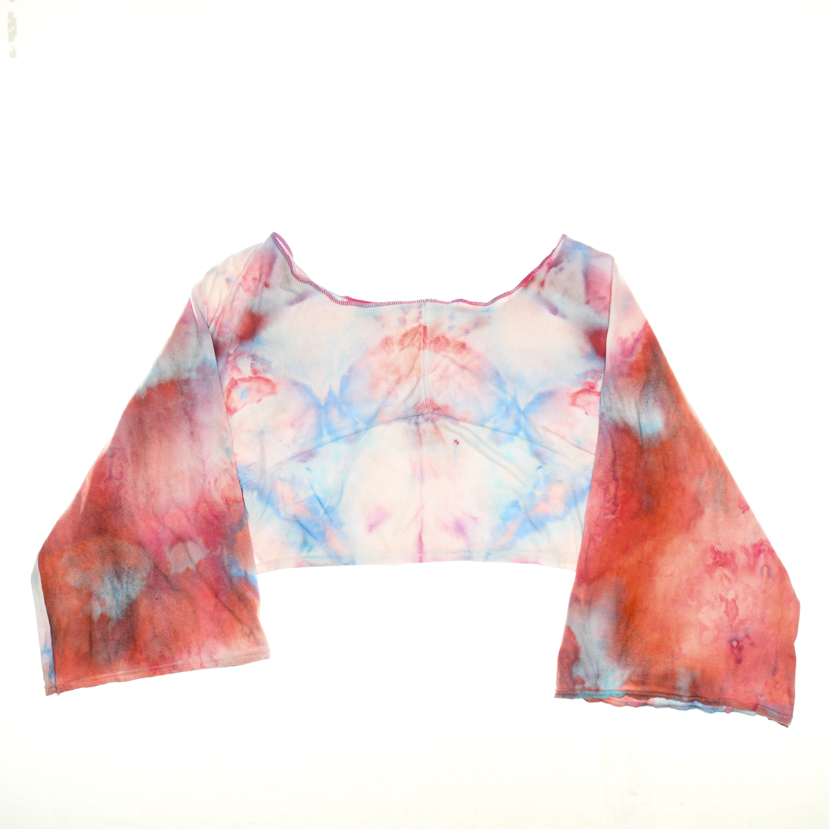 Pink Ice Dye Reversible Crop Top