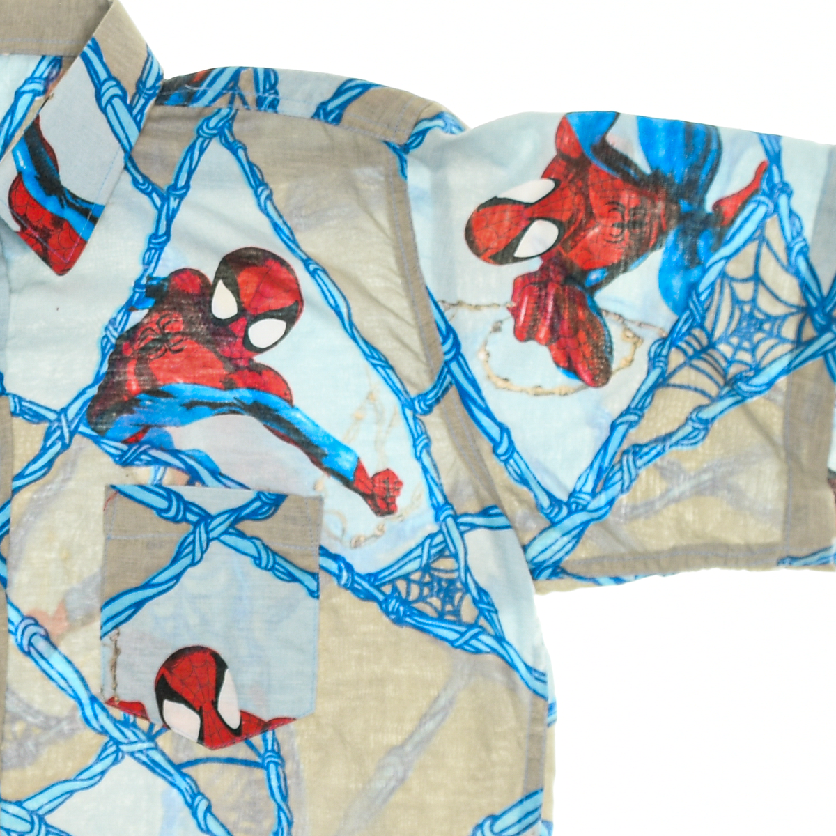 Spiderman Comic Bedsheet Button Up