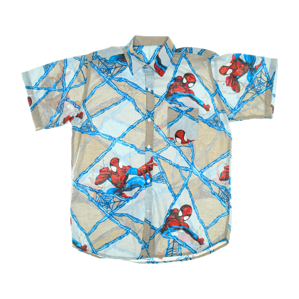 Spiderman Comic Bedsheet Button Up