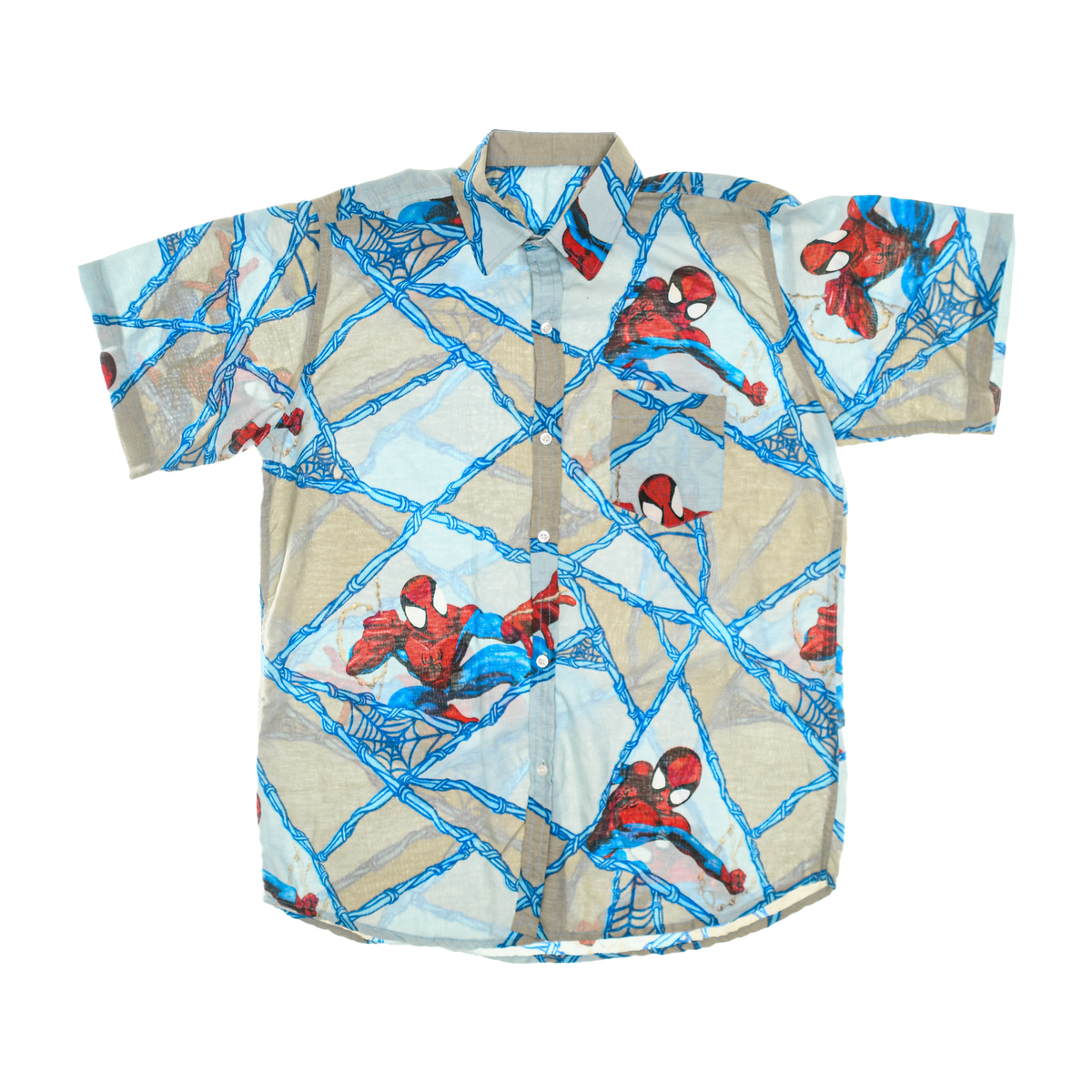 Spiderman Comic Bedsheet Button Up