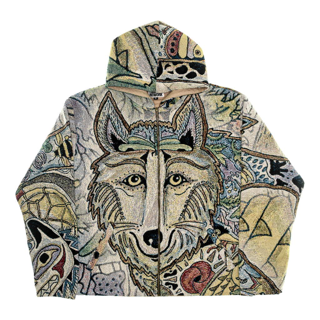 Artistic Forest Animals Double Tapestry Zip Through