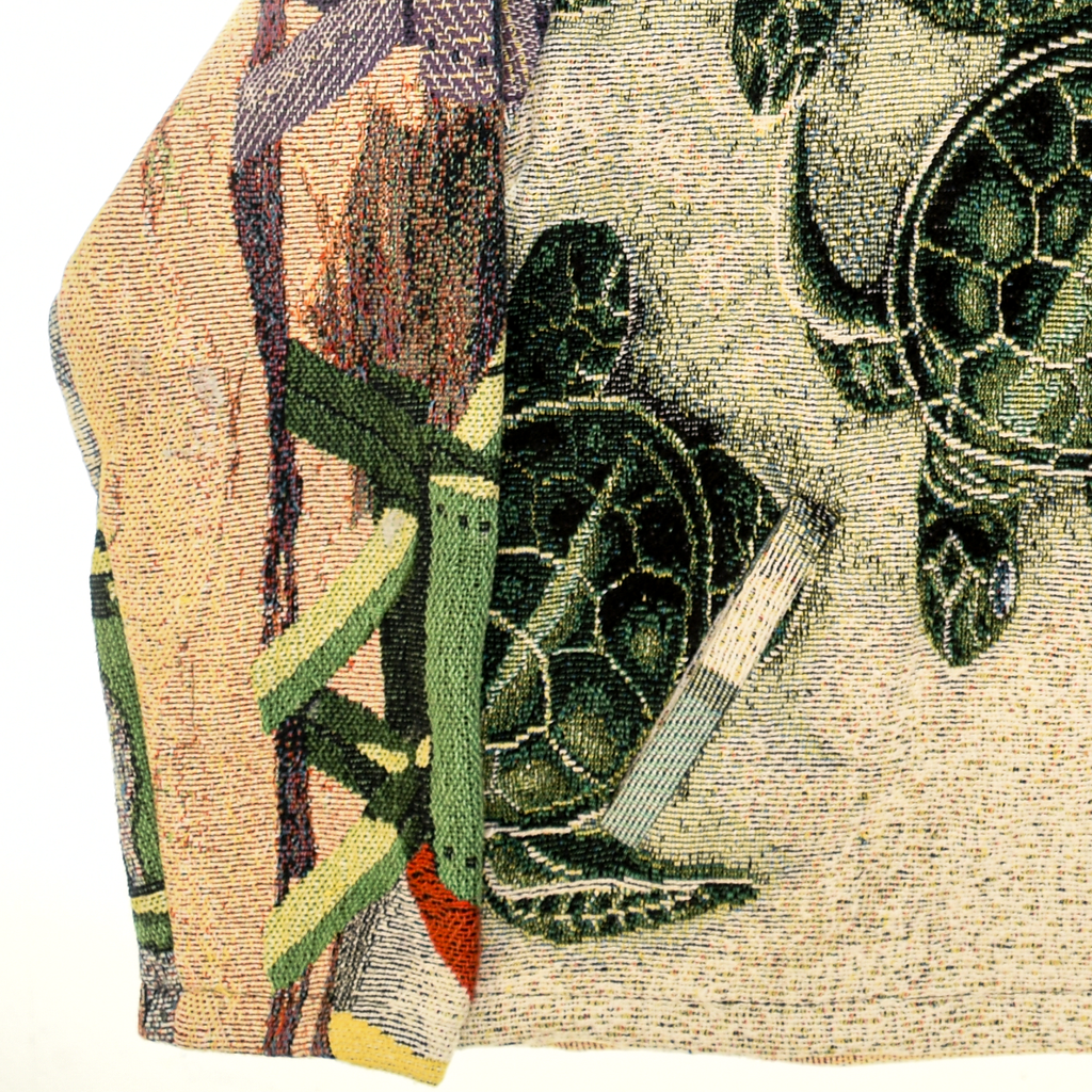 Seat Turtles and Beach Scene Heritage Tapestry Coat