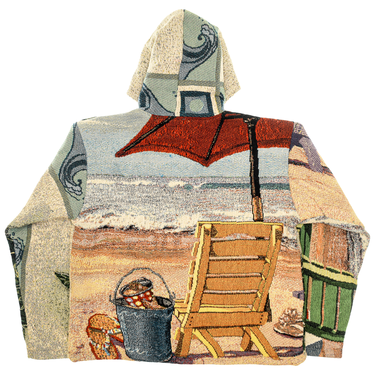 Seat Turtles and Beach Scene Heritage Tapestry Coat