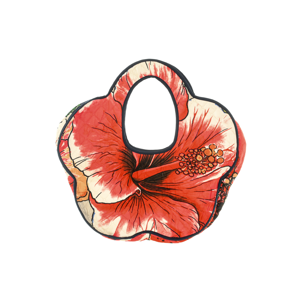Tropical Hibiscus Flower Quilt Purse