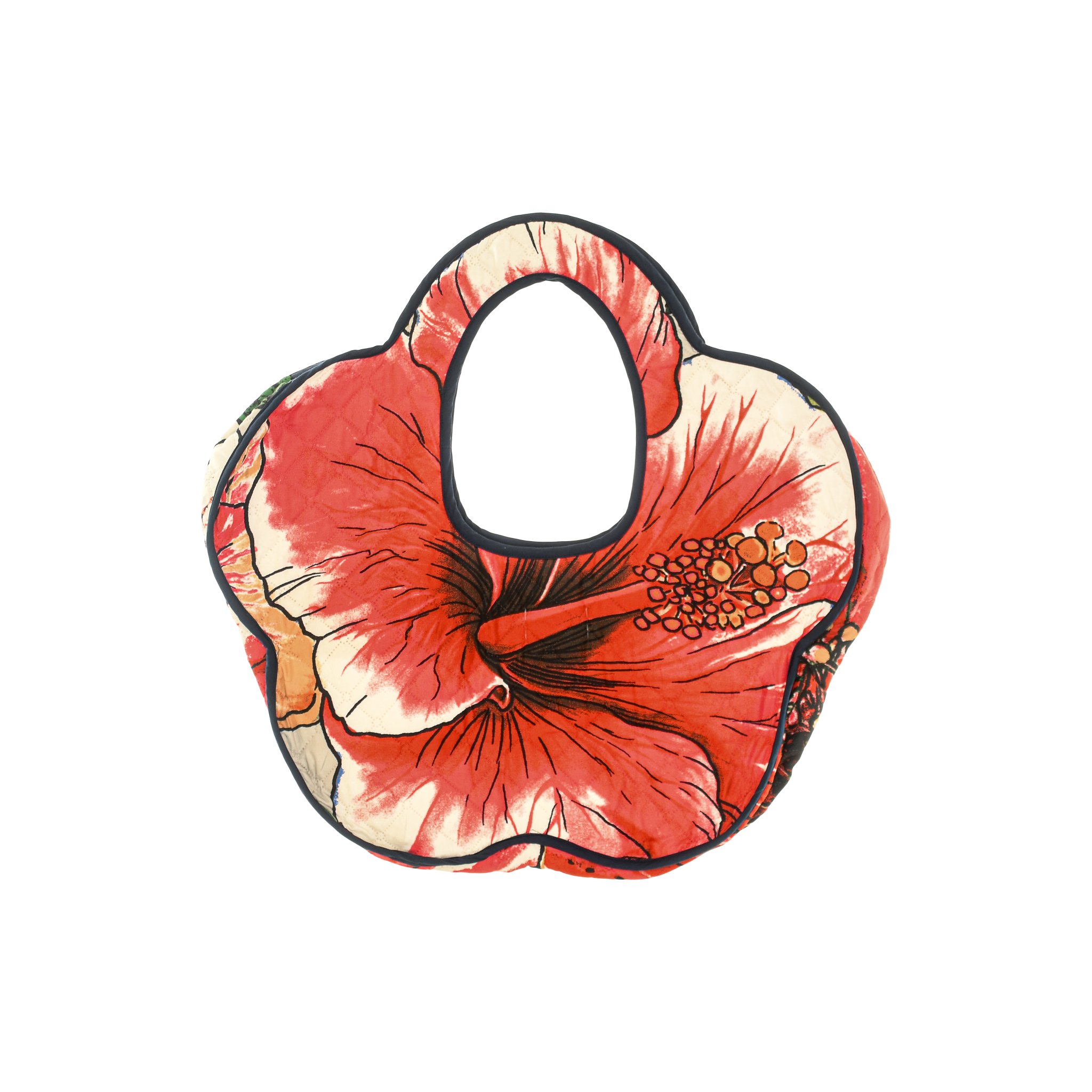 Tropical Hibiscus Flower Quilt Purse
