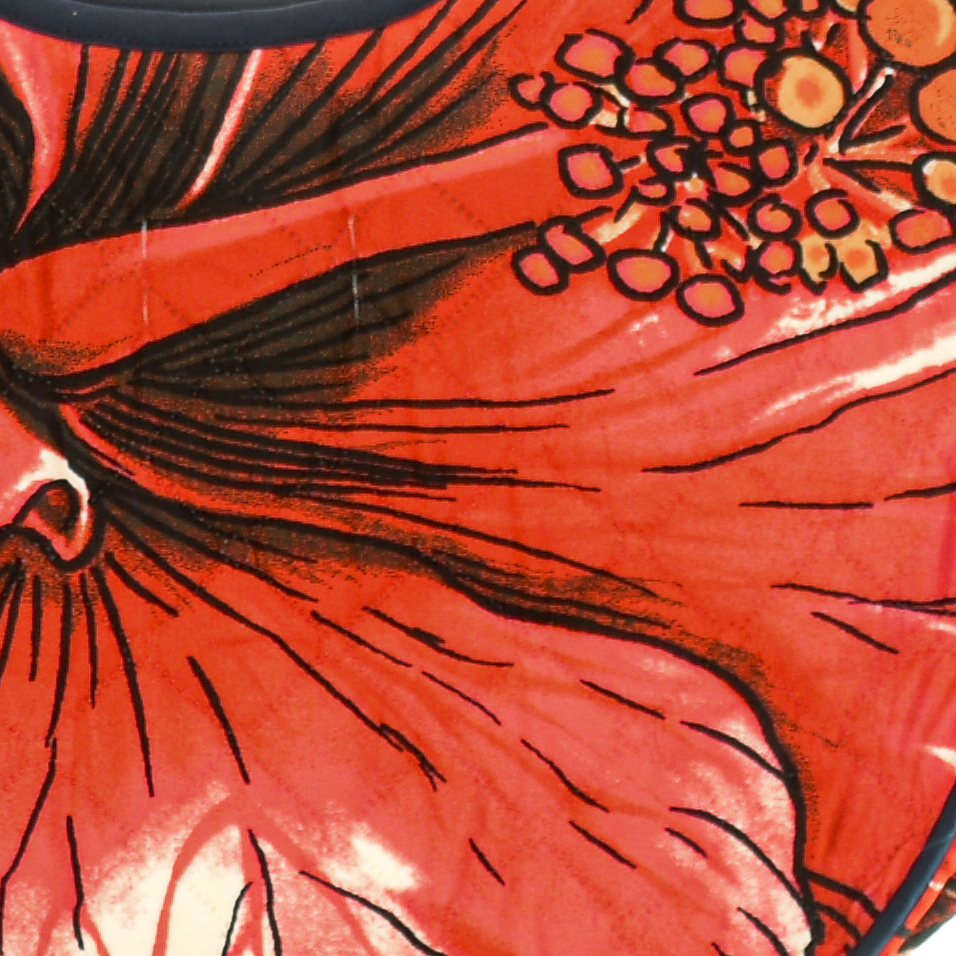 Tropical Hibiscus Flower Quilt Purse